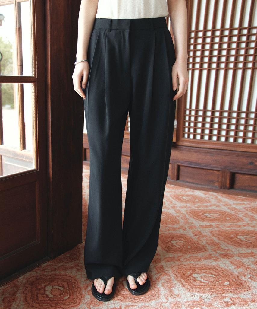 Siyajyu Sipt7205 Breeze Wide Slacks_Black