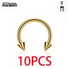 G23 Titanium 10PCS Labret Lip Stud Piercing Eyebrow Body Jewelry Nose Ring C rod For Women Septum Piercing