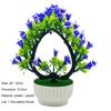 Artificial Bonsai Realistic Fresh-keeping Plastic Elegant Fake Wedding Lily Flower with Pot