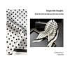 Vielseitiger weißer Polka-Dot-Schal aus Maulbeerseide - Stilvolles koreanisches kleines Quadrat für Frühling/Sommer