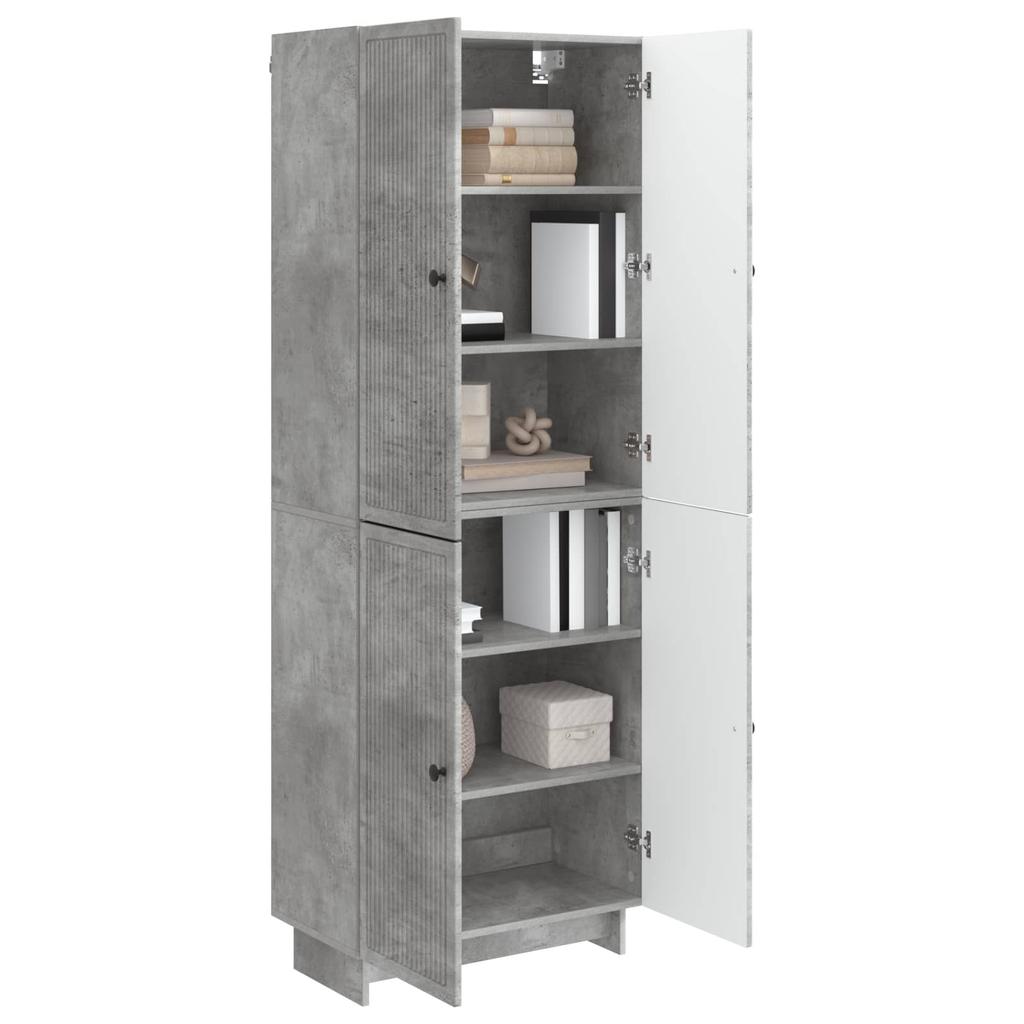 Cabinet Set 2 pcs Concrete Grey 66 x 34.5 x 90 cm Engineered Wood