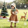 Moerstar Reindeer Cosplay Costume for Cute Fluffy Kigurumi Santa Claus New and Cultural Festivals Size Girls, Dress, Costume, Parent-Child Outfit,