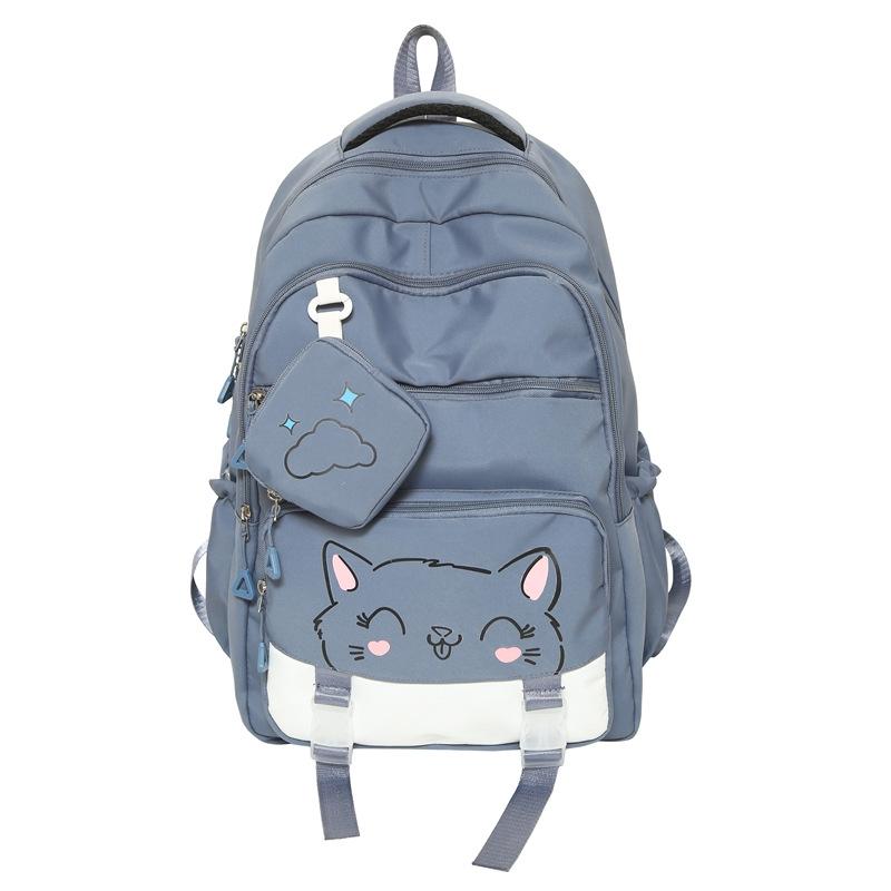 

Niche junior high school girls schoolbag high value high school students backpack female college students design sense backpack синій