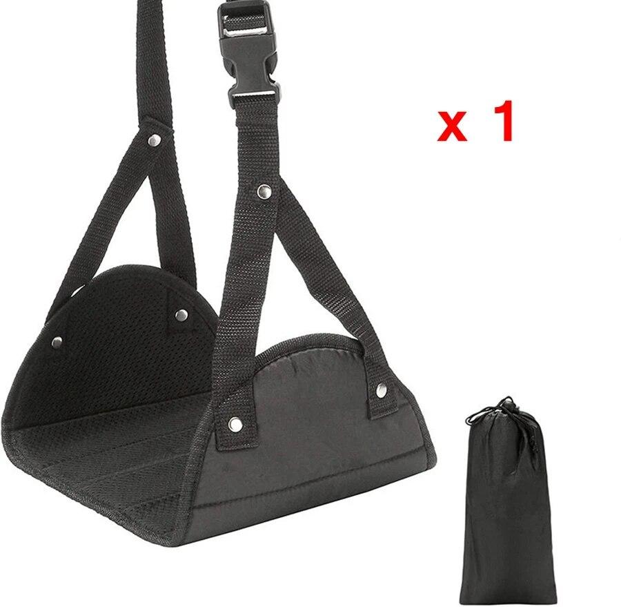 

Офисный обезболивающий гамак для ног, дорожный пенопластовый гамак для полета в самолете, ручная кладь, регулируемые подушки, портативная подставка для ног, складной гамак для ног чёрный