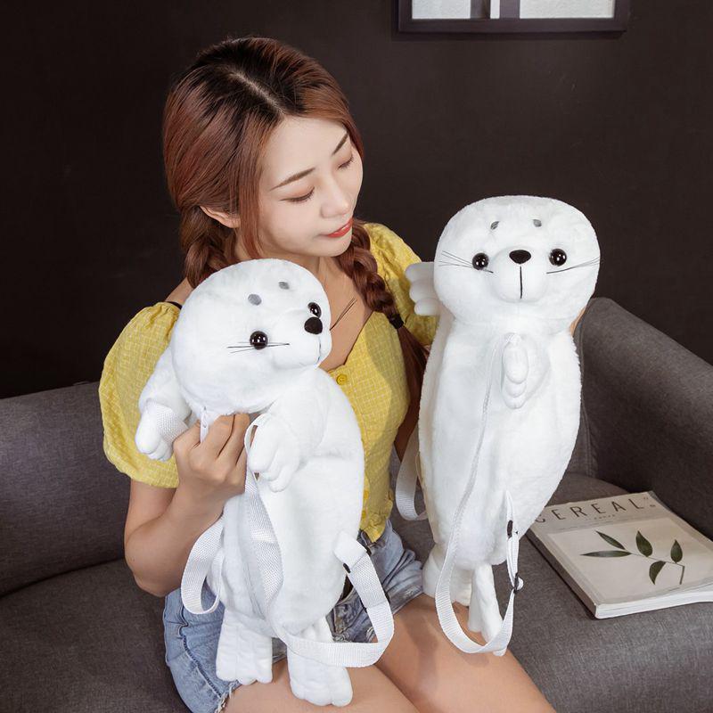 Customizable Seal Plush Backpack Toy