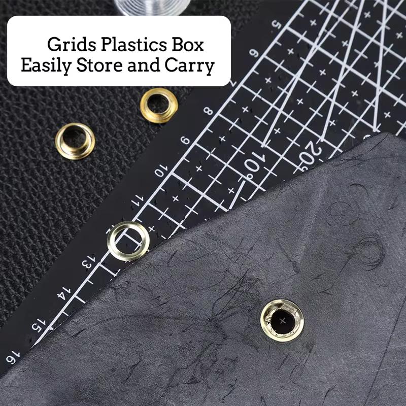 Fenrry 200/400 Sets Professional Snap Fasteners Kit Tool Punching Tool 4mm 6mm Metal Button Snaps Press with Storage Box