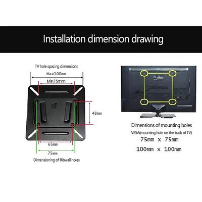 14-24 Tommer TV-beslag Vægbeslag Snaplukning Fladskærmsbeslag Universel Metal TV-holder LCD LED Monitor TV-ramme