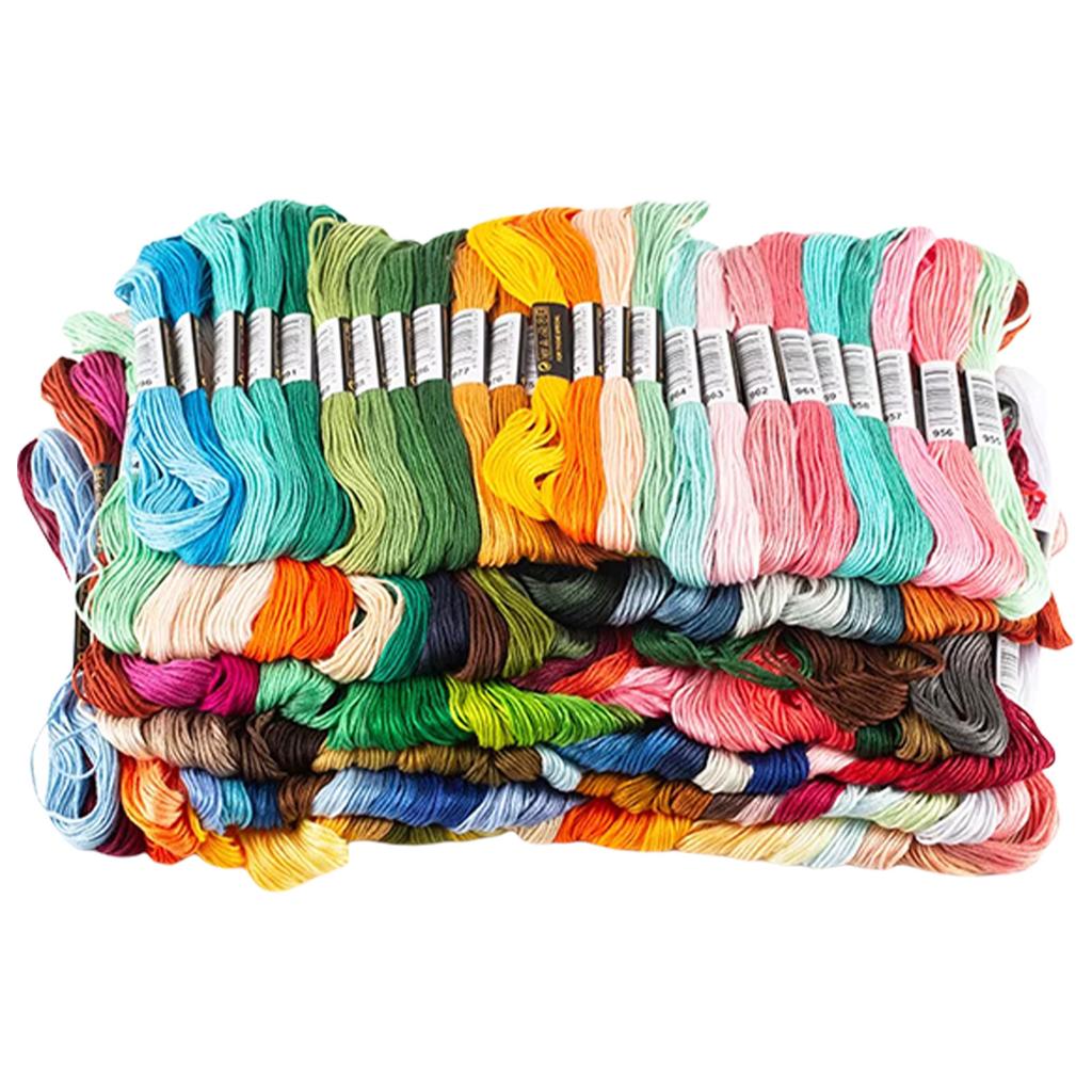 Stable Crafting Essential Vibrant Polyester Embroidery Floss for Cross Stitch Soft Durable Thread for Needlework
