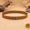 Women's Elastic Waistband Corset Belt with Stretch Buckle - Slimming Waist Accessory, Gun Black
