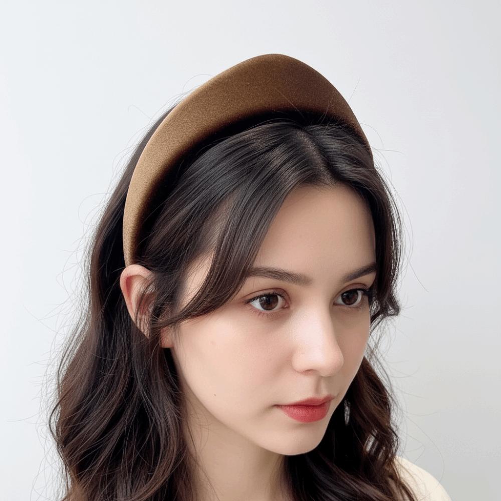Individual Wide Edge Hair Hoop Elegant Retro Hair Accessories Velvet Triangle Headband  Banquet