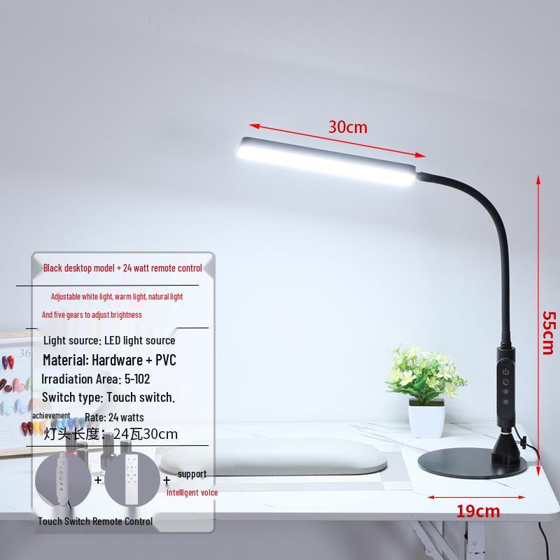 Ultra-Bright LED Desk Lamp: Clip-On Light for Nail, Beauty, Embroidery, & Eyelash Work.
