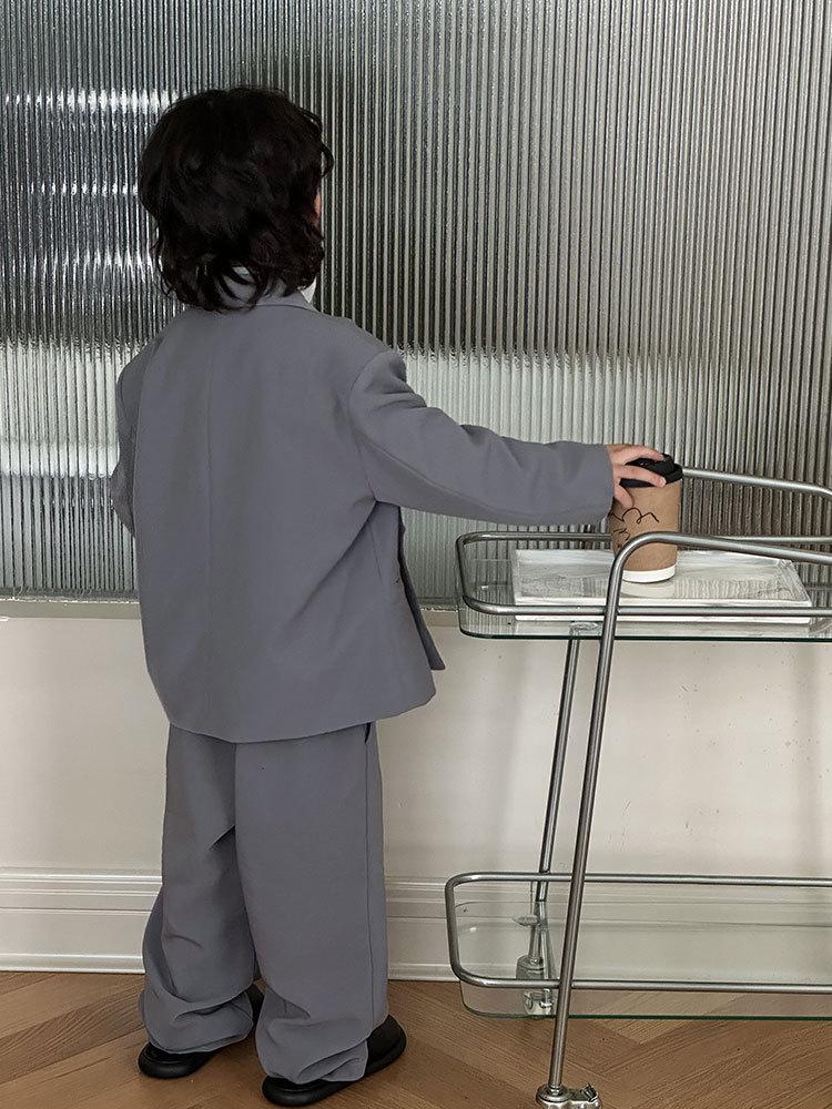 Boys' Stylish Blazer Set - Spring/Autumn Casual Suit for Runway and Performance