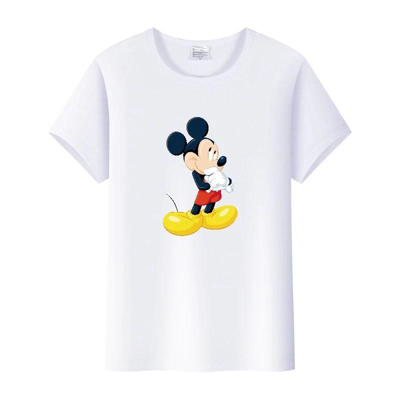 Funny Cartoon Tshirt Top Summer Blouses Short Sleeve T-shirt White Tee Mickey Mouse Graphic Clothes Gift Unisex