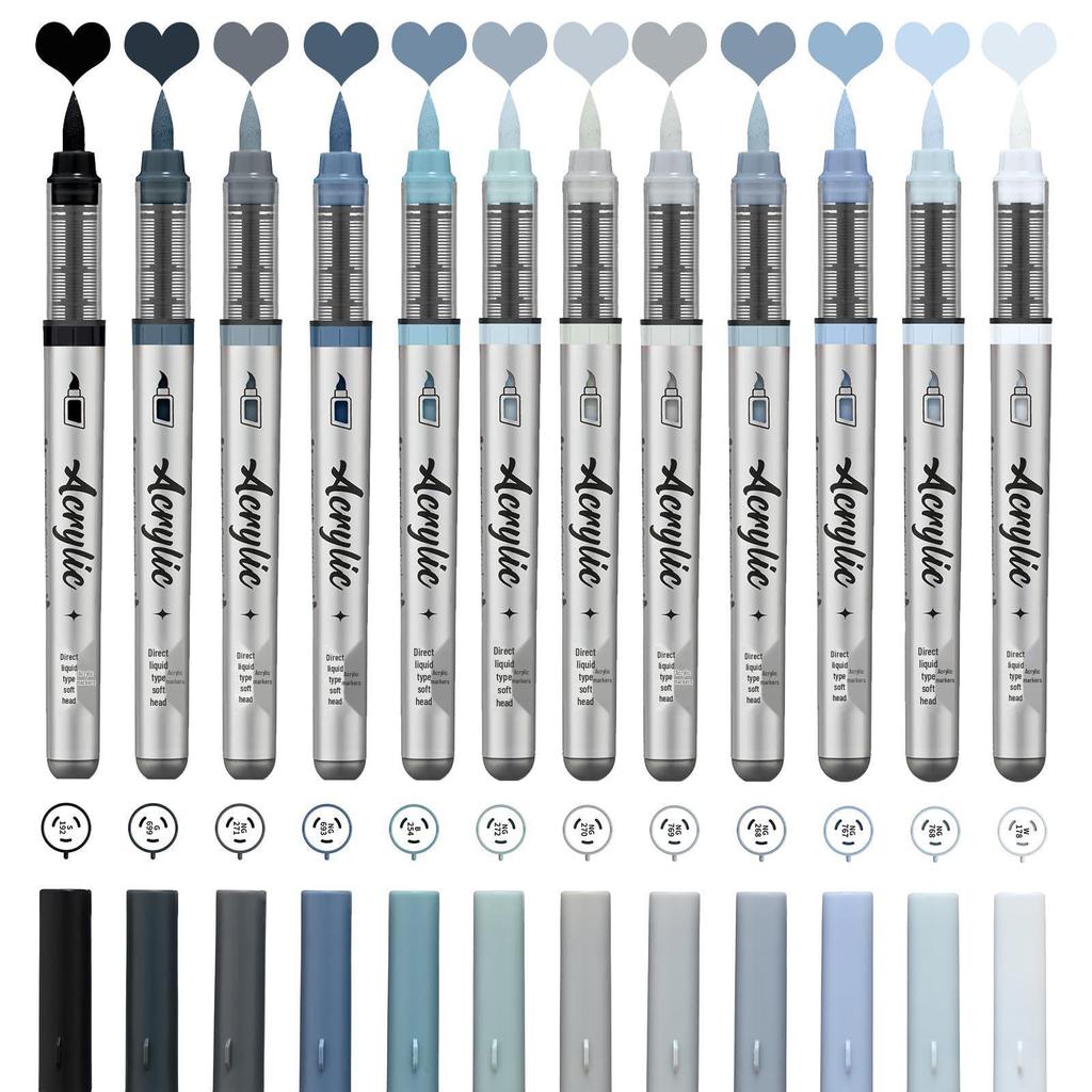 Zhi Jin Liquid Acrylic Marker - Soft Tip, Opaque Watercolor Pen for DIY Graffiti & Elementary School Art.