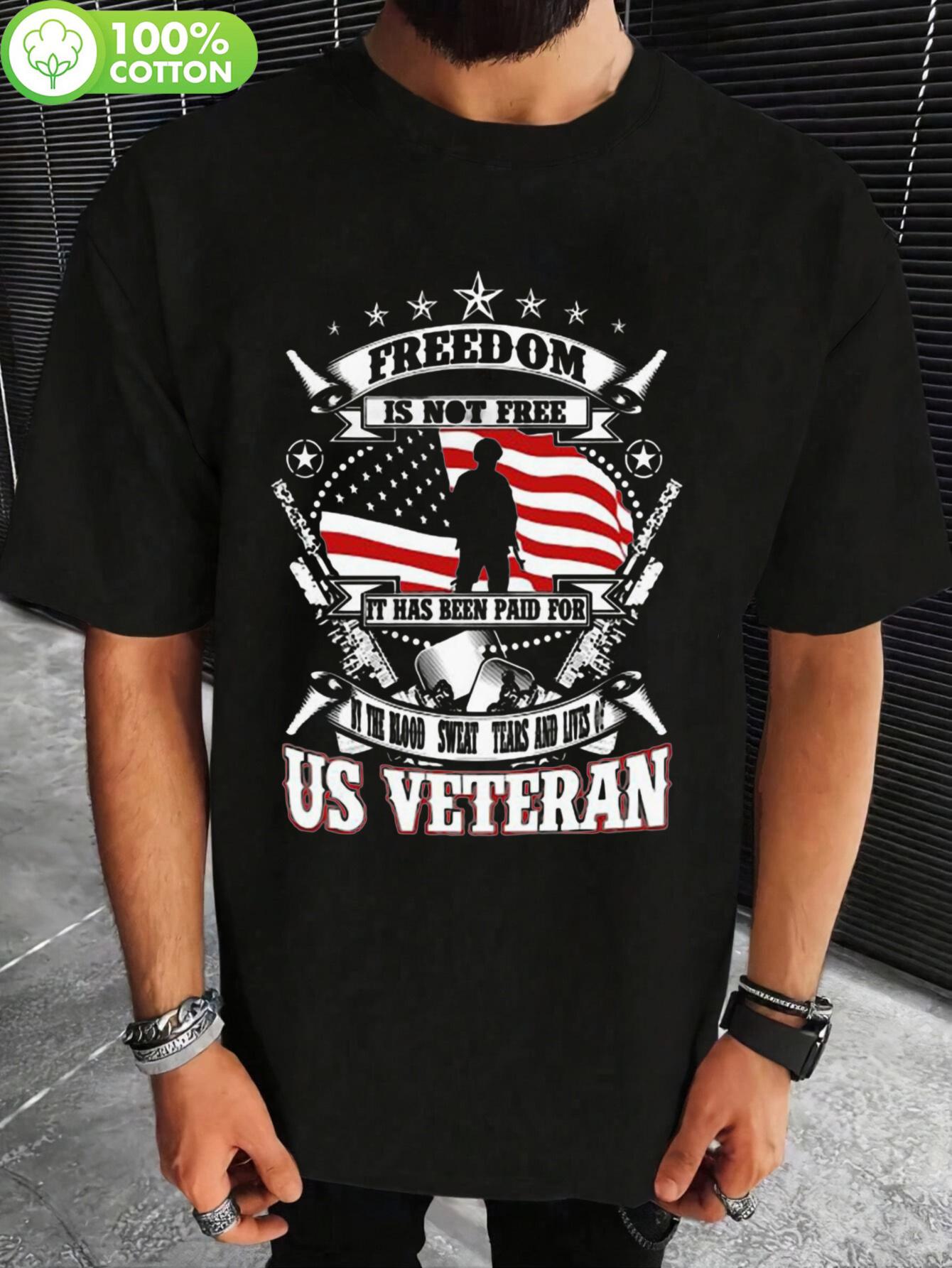 1pc Patriotic American Flag Tshirt - 100% Cotton 180gsm C... L