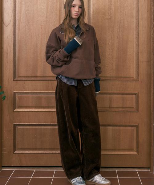 HAINT [Fleece-Lined] Mika Balloon Corduroy Pants_Brown