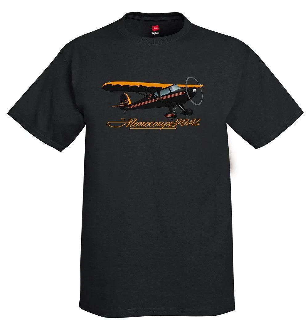 

Monocoupe 90AL (Black/Orange) Airplane T-Shirt - Personalized w/ Your N# 4XL