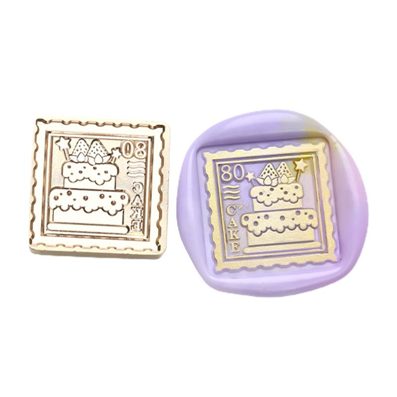 Cartoon Wax Stamp Replacement Head 11 Designs Round/Square/Rectangular for DIY Scrapbooking Card Making Sealing Envelope