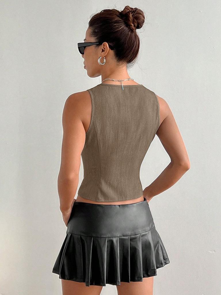 Women's Summer Lace-Up Slim Fit Fashion Top - European & American Style