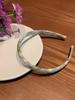 Retro French Wide Skull Top Sponge Headband for Women - Milk Coffee Color Hair Accessory