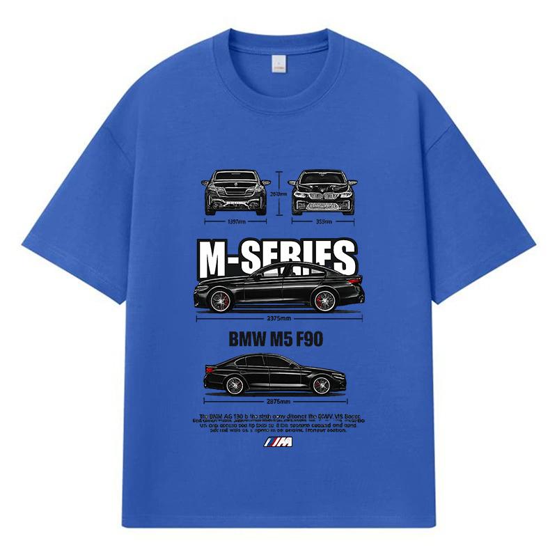 2026 Bmw M5 F90 Tištěná Grafika Streetwear Y2k Harajuku Pánské Dámské Oblečení 100% Bavlna Tričko Ležérní Oversized Letní Pánské Tričko