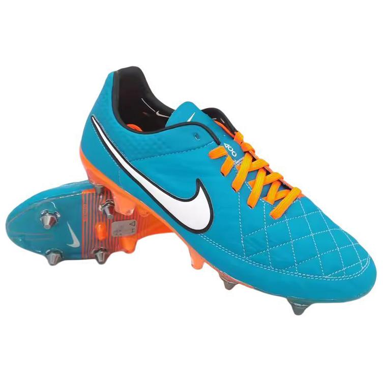 Nike Tiempo Legend 5 Comfortable Durable Non-Slip Supportive Balanced Soccer Shoes Unisex Soccer Shoes Blue Orange 631614-418