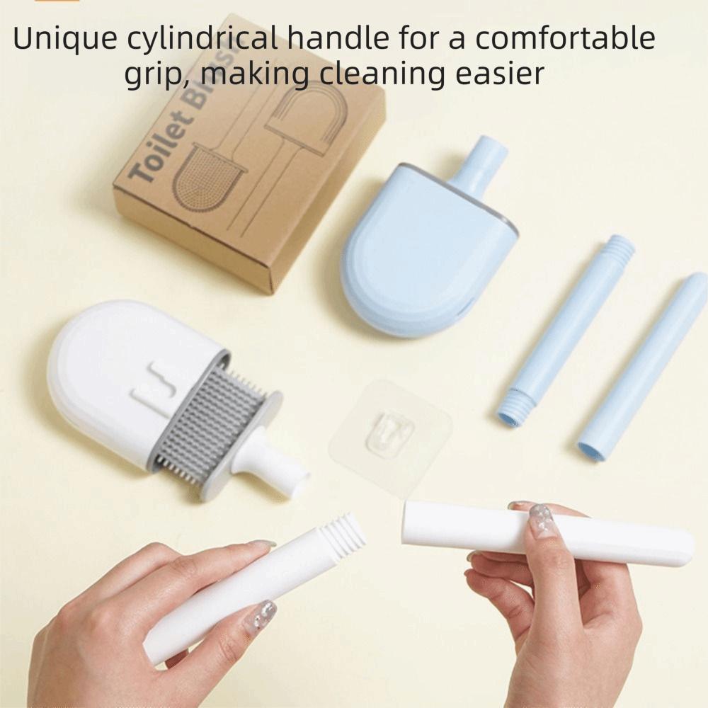 Long Handle Silicone Cleaning Brush Wall Mounted Bathroom Artifact WC Cleaning