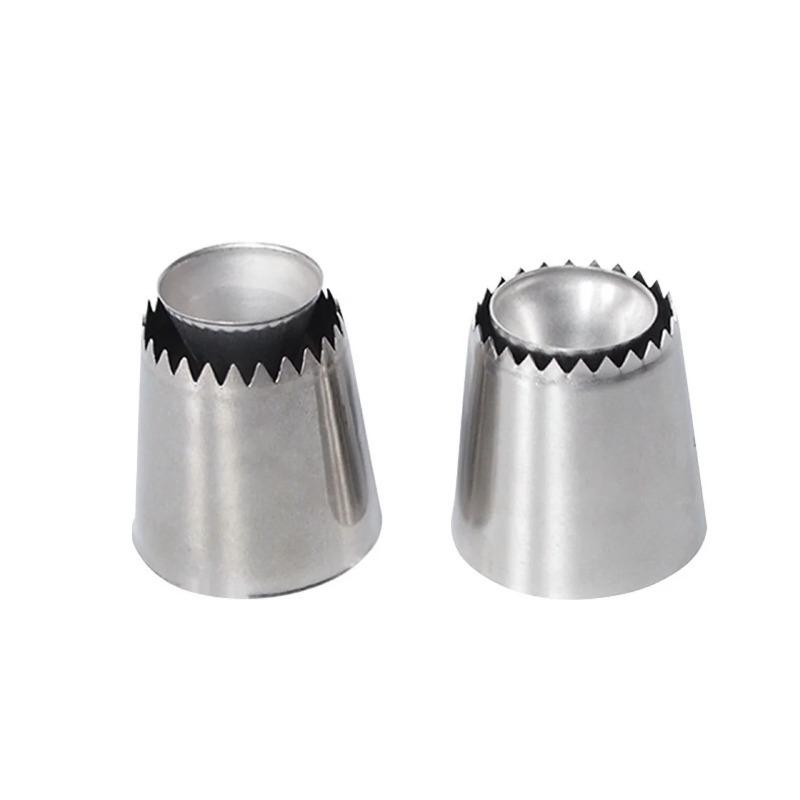 1/2pcs Stainless Steel Romeo Cookie Flower Mouth Cake Mold Baking Tool Cream Decoration Cake Making Tool