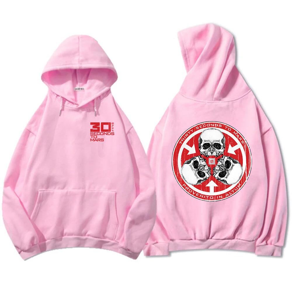 Thirty Seconds To Mars Hoodies Long Sleeve Fashion Hooded Sweatshirts Casual Rock Unisex Streetwear Mens