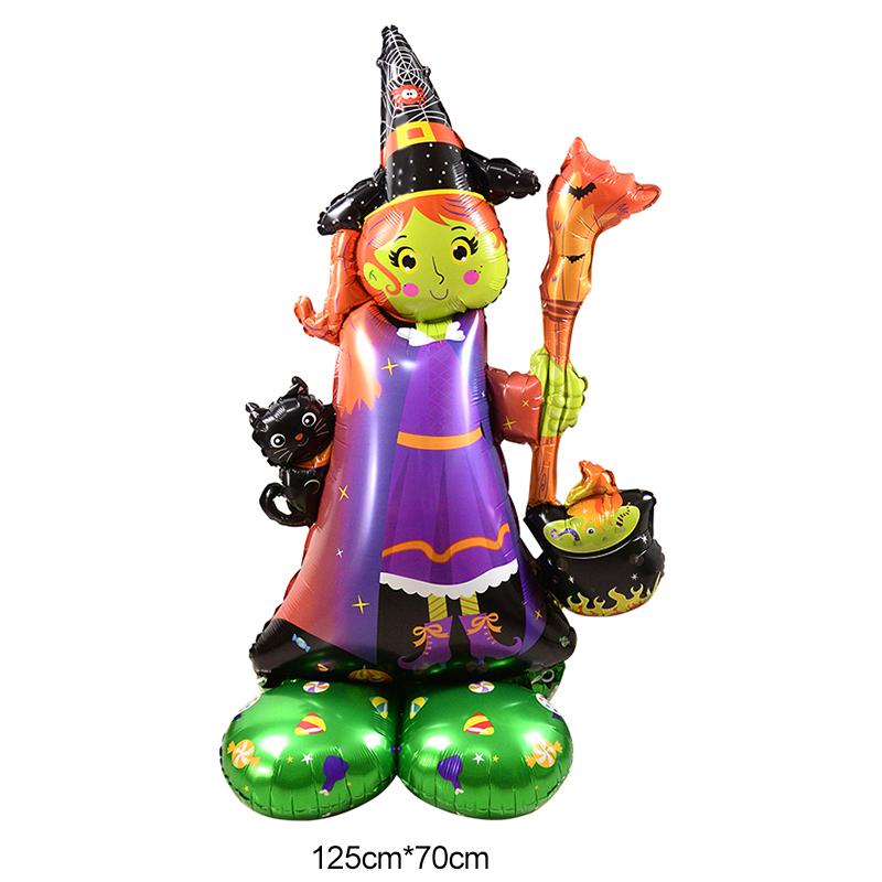 Large Halloween Standing Balloons Pumpkin Witch Ghost Foil Globos For Halloween Party Decoration Kids Favors Inflatable Toy 2024