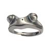 Cute Women Men Simple Design Rings Vintage Owl Frog Smiling Ring For Woman Girl Ancient Silver Color Retro Punk Jewelry Gift