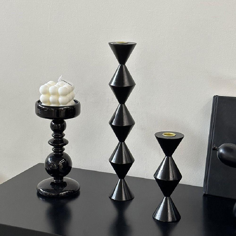 Elegant Glass Candle Holders European Style Tea Light Rack Wedding Candlelight Dinner