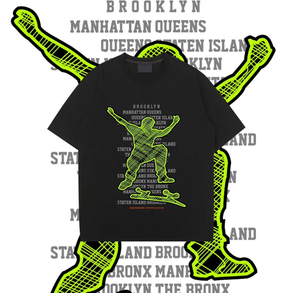 Street Hip Hop Prints Men Cotton T Shirt Othing Creativity Oversized Short Sleeve Street culture Tops Men T Shirt 2024 New Style