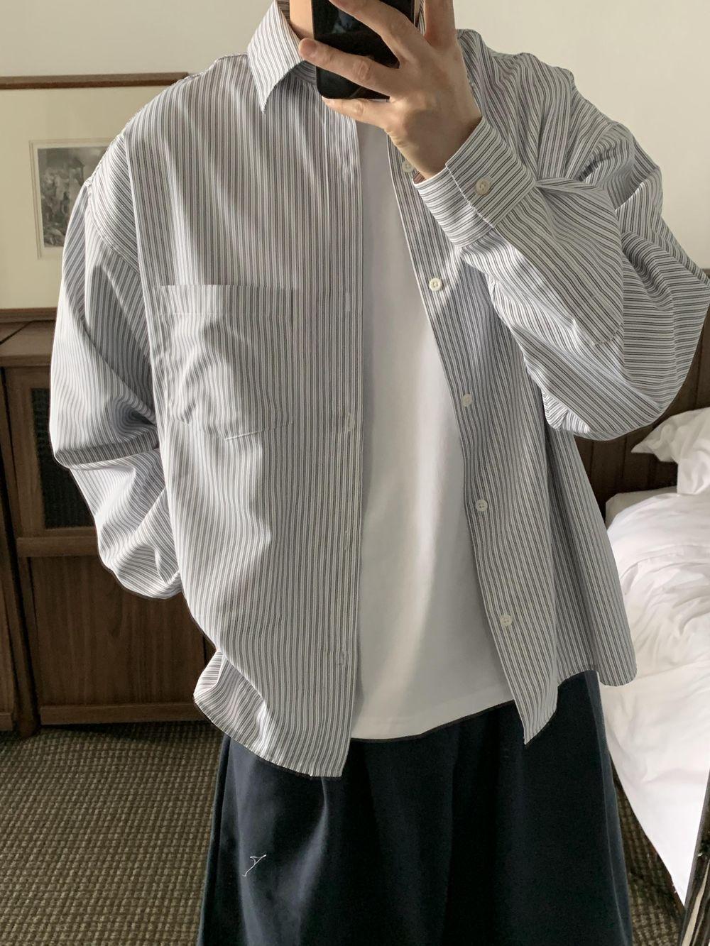 Hook Vintage Striped Shirt (Black)