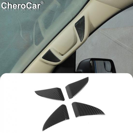 

for 2018+ Dodge RAM 1500 Grab Handle A Pillar Windshield Post Trim Carbon Fiber