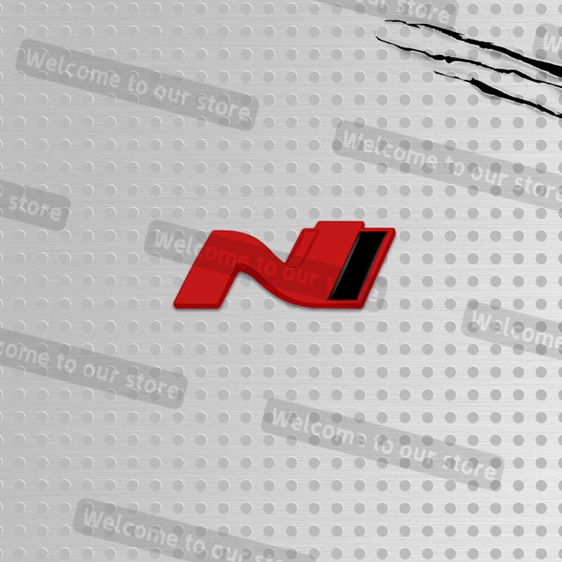 3D Metal Car Styling N Grille Emblem Decals Rear Trunk Body Badge For Hyundai N Line Veloster Elantra Sonata I20 I30 I10 Ix35 TT36