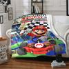 1pc Mario Flannel Blanket, Soft Skin Friendly with Digital Printing, Various Sizes Available for Family, Friends, Birthday