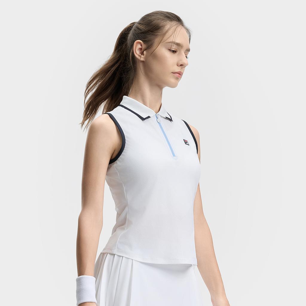 Fila Art In Sports Sweet Cool Retro American Sleeveless Moisture-Wicking Sports Tank Top Women Tops Bright-White A11W433110FWT