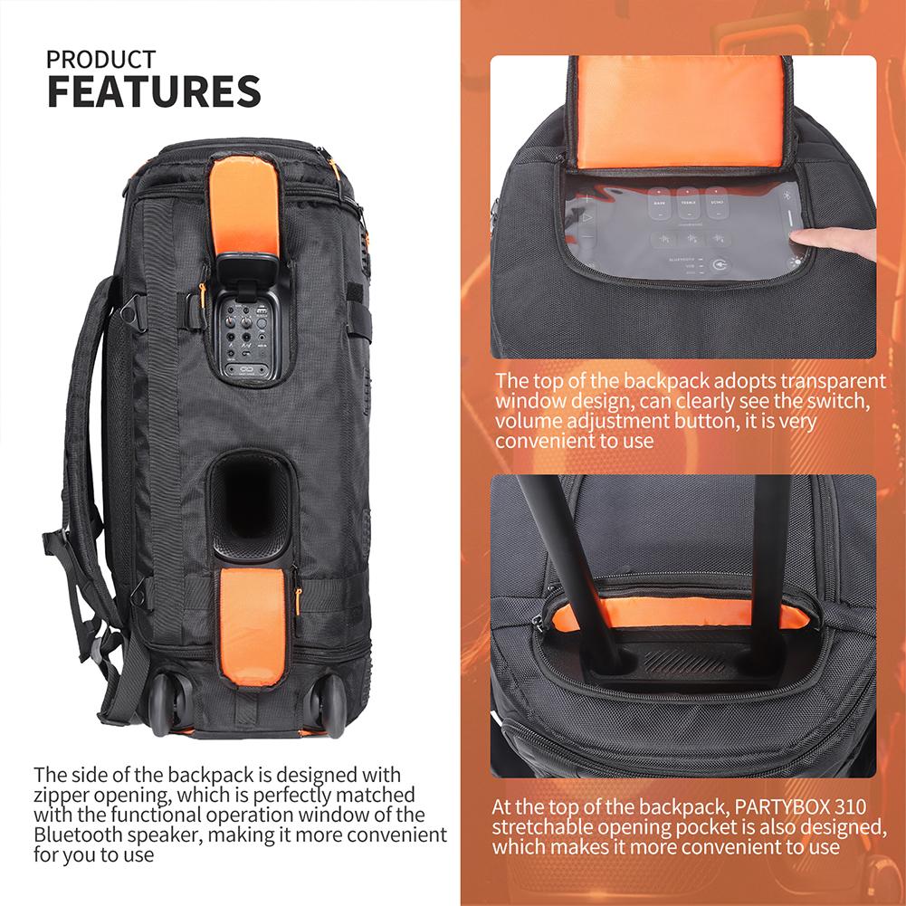 Waterproof Speaker Shoulder Bags Breathable Foldable Bluetooth-compatible Speaker Storage Bag Accessories for JBL Partybox 310