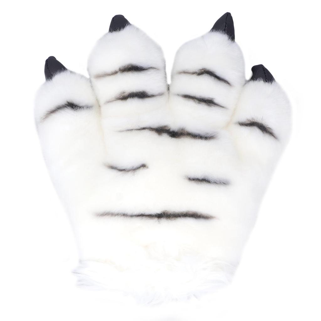 Simulation Animal Claw Gloves Cute Tiger Claw Plush Gloves Werewolf Costume GlovesYellow