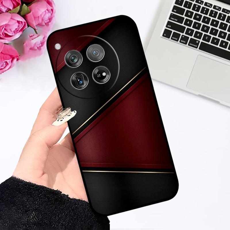 Case For OnePlus 12 Fundas 1+ 12 CPH2573 Floral Pattern TPU Silicone Phone Cover For One Plus 12R Capa CPH2585 Shockproof Bumper