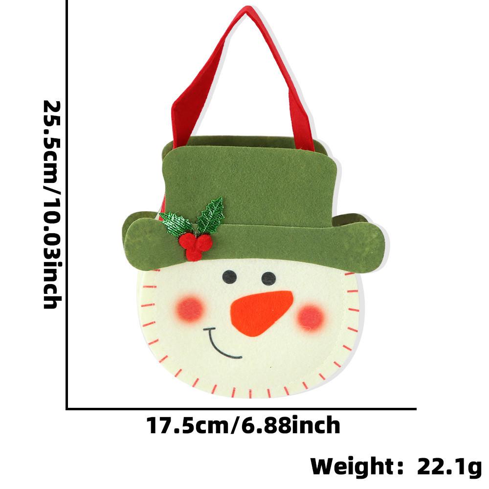 

Colorful Fabric Nonwoven Christmas Gift Bags For Kids With Snowman And Themes Santa Snowman Bag