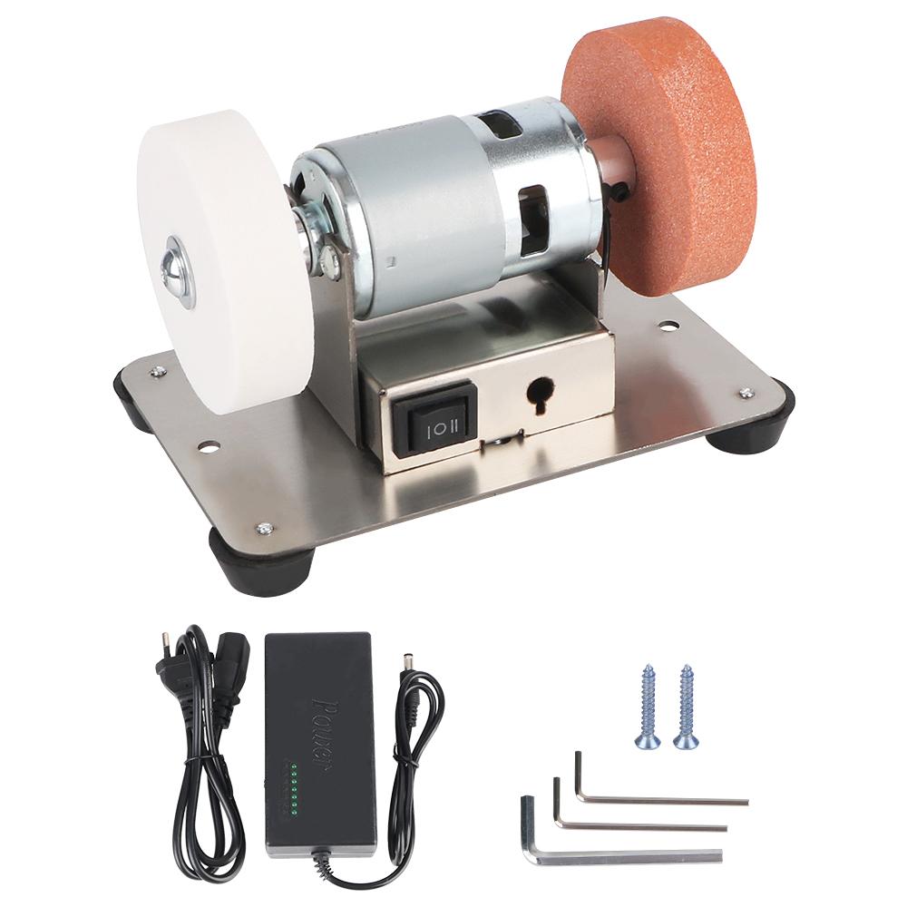 Double Grinder MachineArtifact Table Grinder Motor Electric Grinding Wheel Grindig Stone Micro Coarse and Fine Polishing Mini