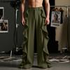 INCERUN Autumn Men Elastic Waist Irregular Ruffled Casual Long Straight Pants Trousers