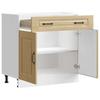 Kalmar Kitchen Base Cabinet In Sonoma Oak Melamine Faced Particleboard