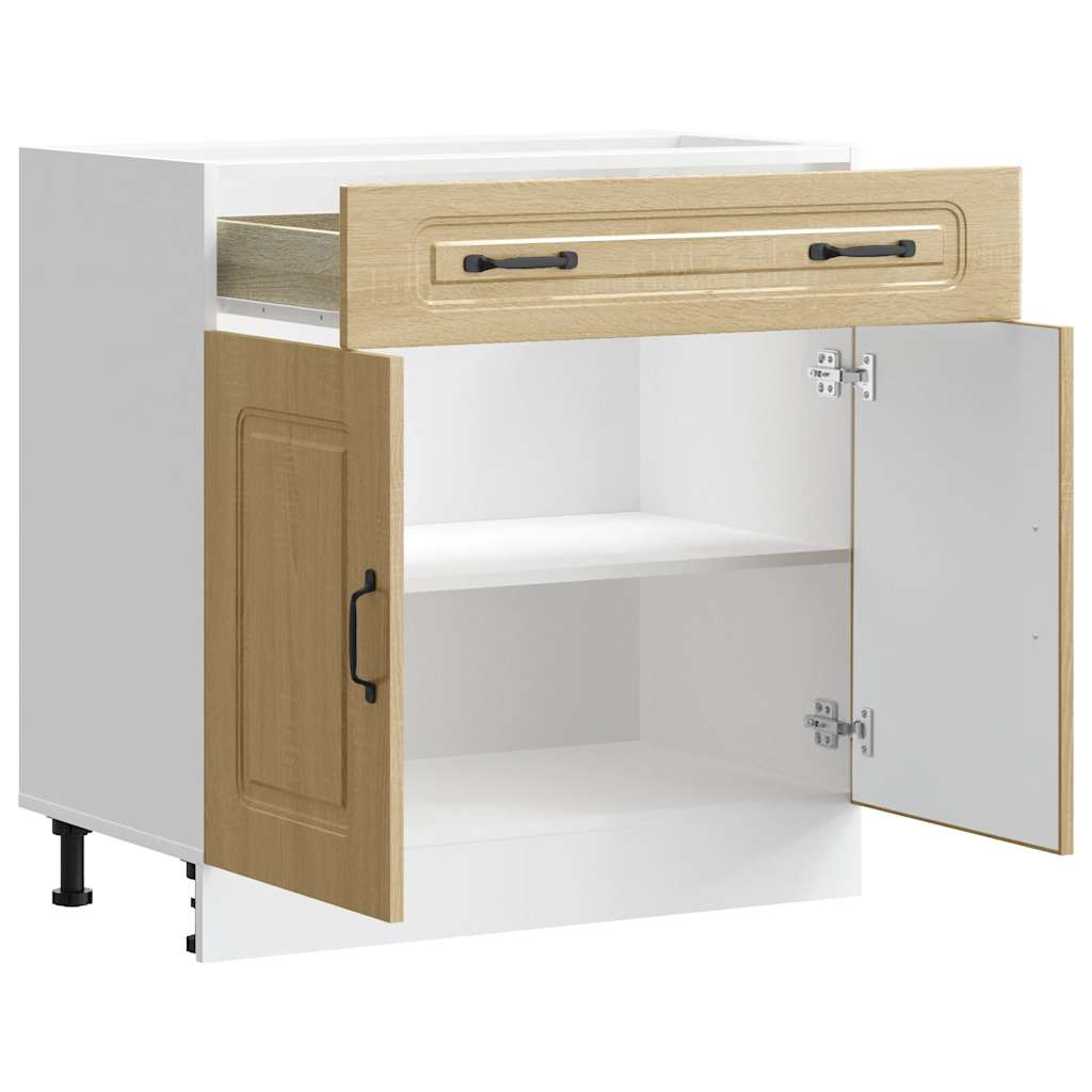Kalmar Kitchen Base Cabinet In Sonoma Oak Melamine Faced Particleboard