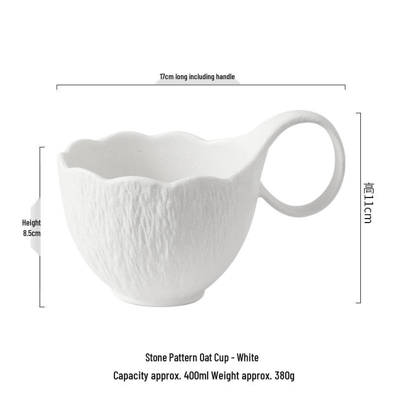Stone Pattern European Ceramic Mug - Large Capacity Coffee, Tea, or Water Cup