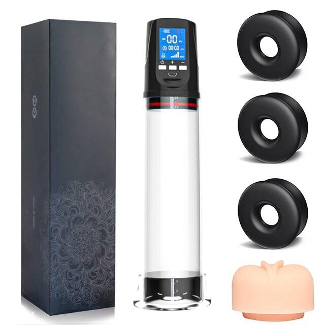 Electric Penis Pump Penis Enlargement Extend Pump Penis Trainer Male Masturbator Cock Vacuum Pump Adult Goods Sex Toy for Men