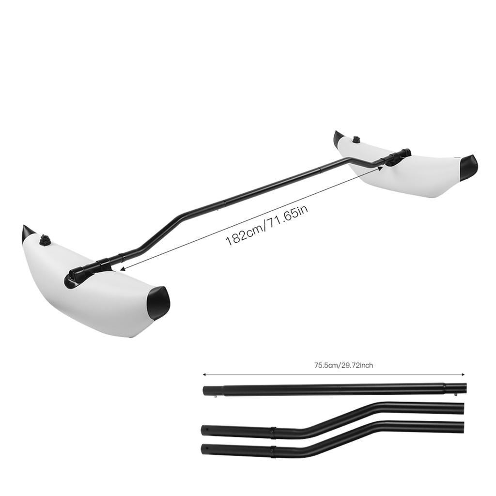 Inflatable Kayak Stabilizer PVC Canoe Outrigger Kit Floating Balancing Boat AccessoryWhite