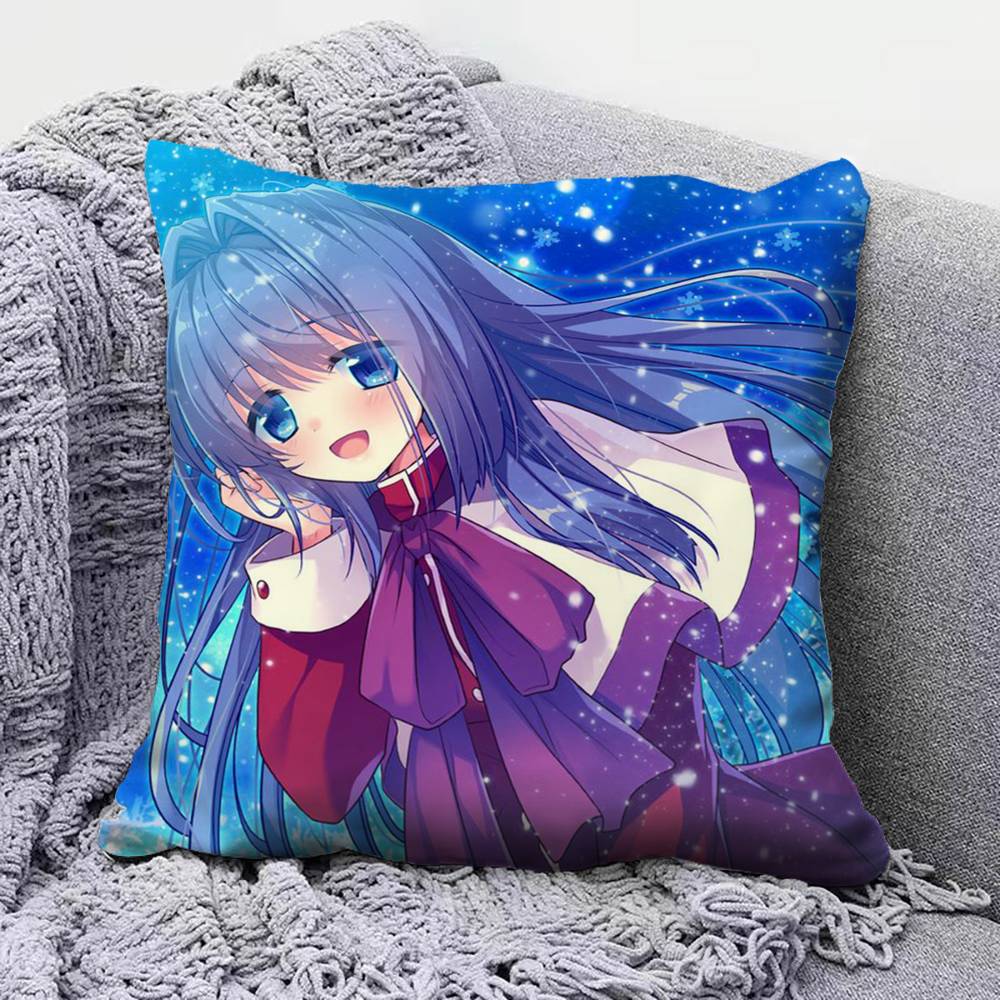 Kanon Game Anime Girl  Pillow Covers Home Sofa Cushion Covers and Aecorative Custom